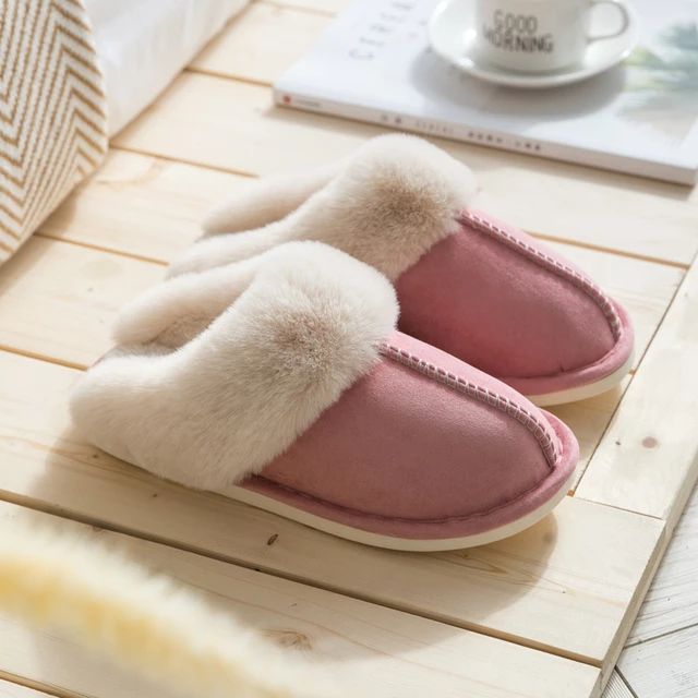 Luxury Faux Suede Women's Slippers - Celine-Pink-4.0-4.5-Nora Luxe