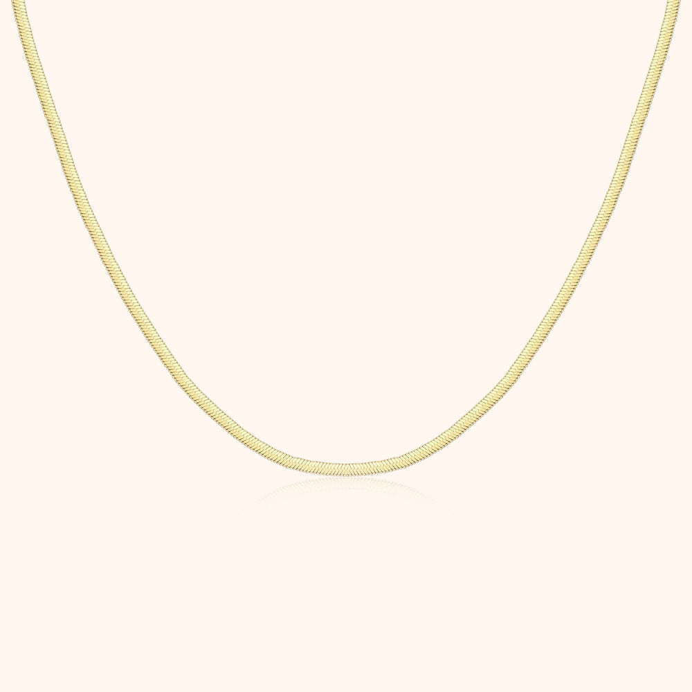 Luxury Flat Necklace - Elvira-Gold-Nora Luxe