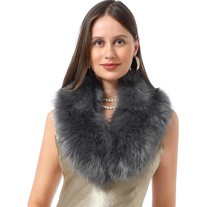 Luxury Imitation Fur Neck Warmer Scarf - Daisy-Nature-Nora Luxe