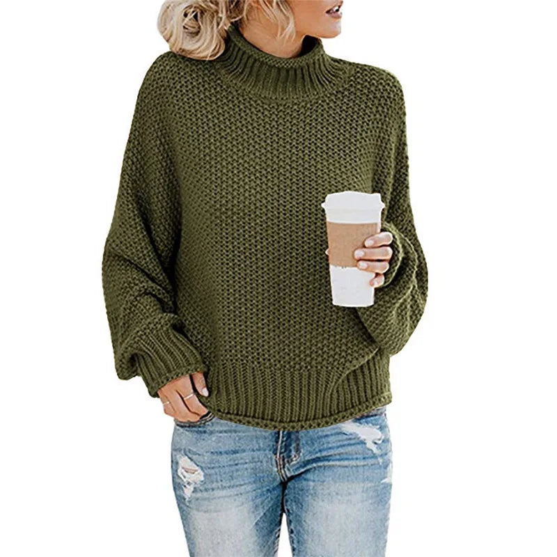 Luxury Ladies Roll Neck - Emma-Orange-S-Nora Luxe