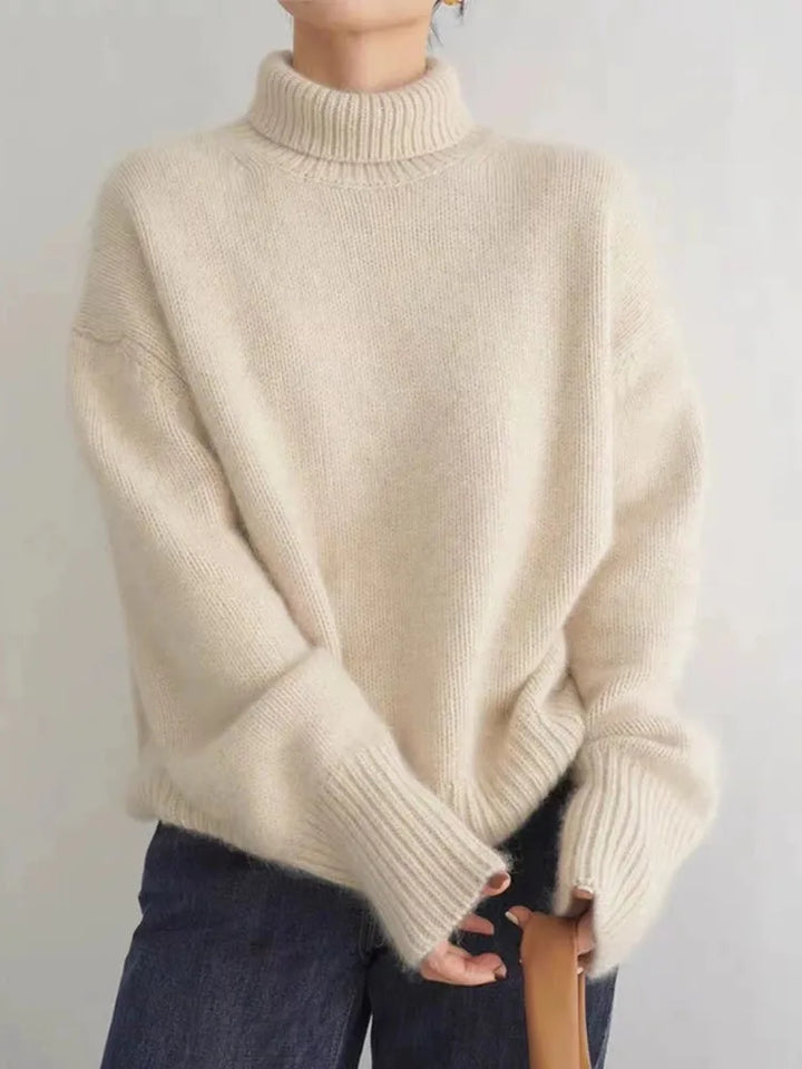 Luxury Ladies Turtleneck - Elara-Beige-S-Nora Luxe
