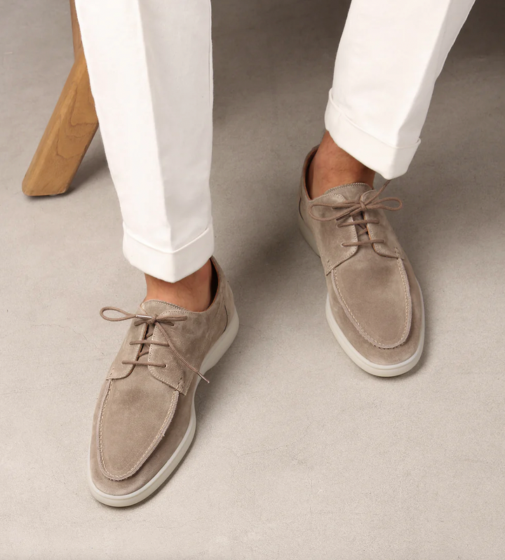 Luxury Leather Loafers for Men - Aiden-Light beige-5.0-Nora Luxe