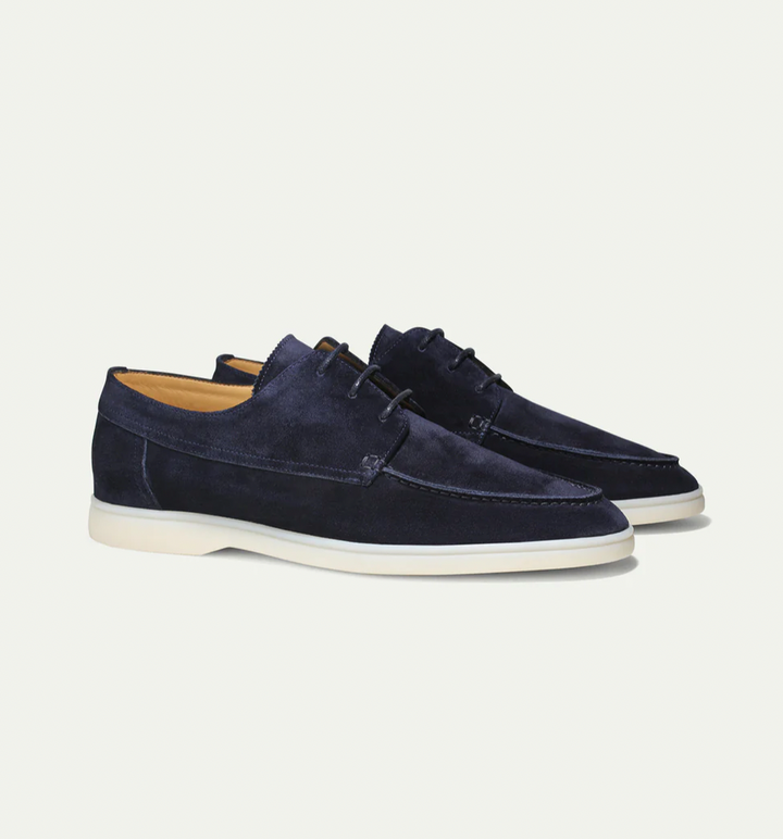 Luxury Leather Loafers for Men - Aiden-Marine blue-5.0-Nora Luxe