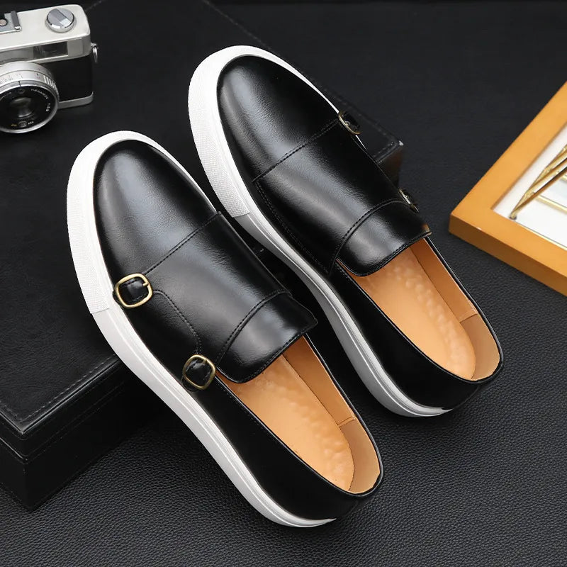 Luxury leather men's shoes with ultimate comfort – Alessio-Black-5.5-Nora Luxe