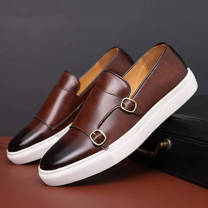 Luxury leather men's shoes with ultimate comfort – Alessio-Brown-5.5-Nora Luxe