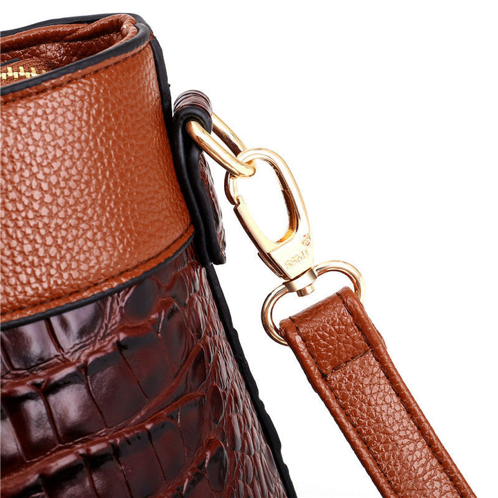 Luxury Leather Shoulder Bag - Liva-Gray-Nora Luxe