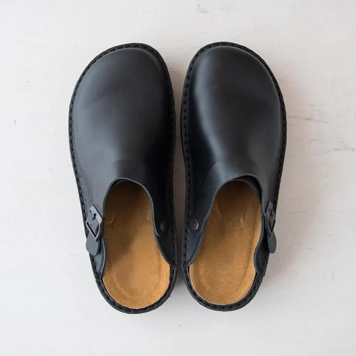 Luxury leather slippers for men – Elias-Black-6.5-Nora Luxe