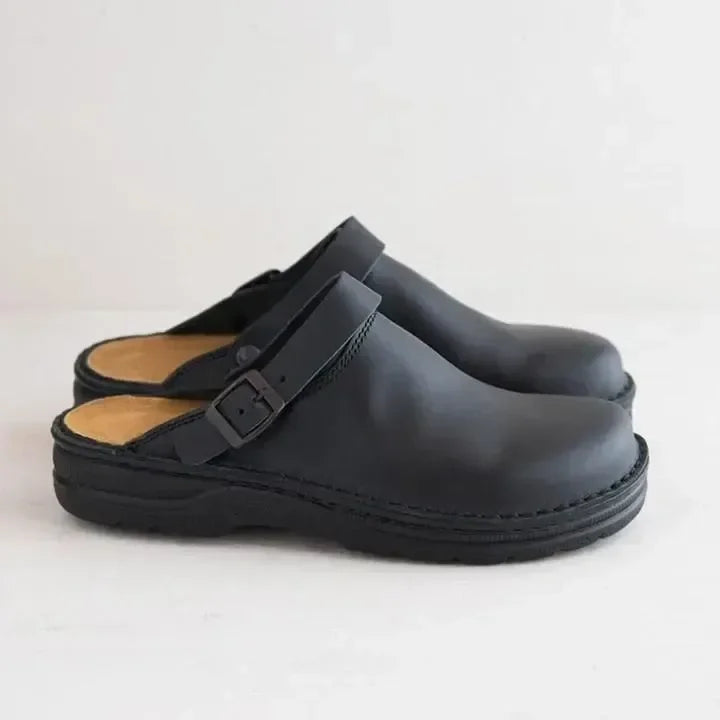 Luxury leather slippers for men – Elias-Brown-6.5-Nora Luxe