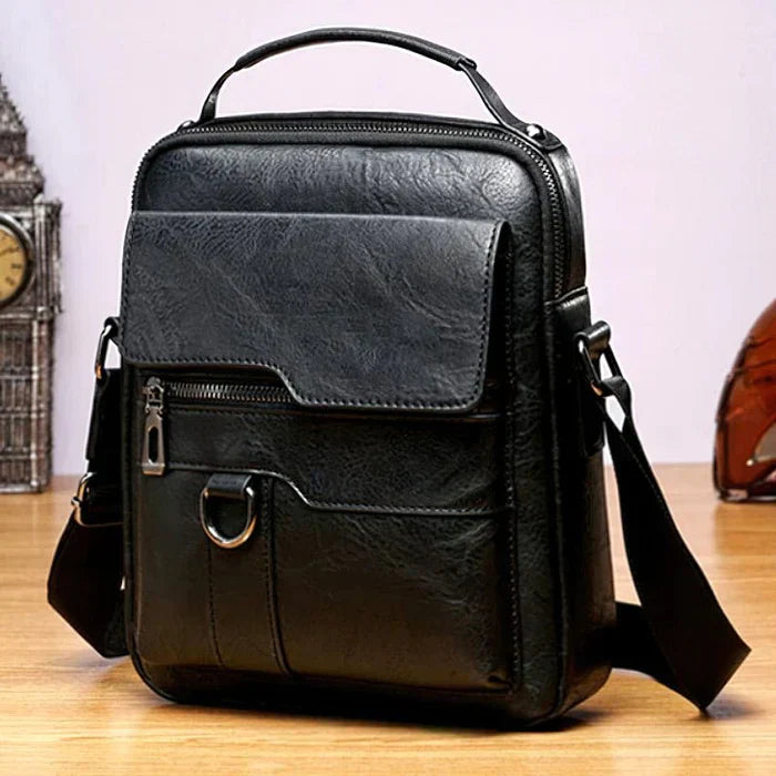 Luxury Leather Women's Shoulder Bag - Elena-Black-Nora Luxe