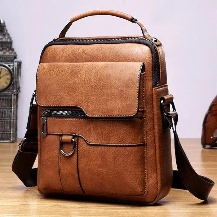 Luxury Leather Women's Shoulder Bag - Elena-Light Brown-Nora Luxe
