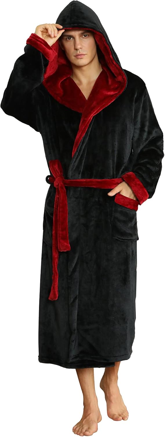 Luxury Men's Bathrobe - Robbie-Dark Gray-S/M-Nora Luxe
