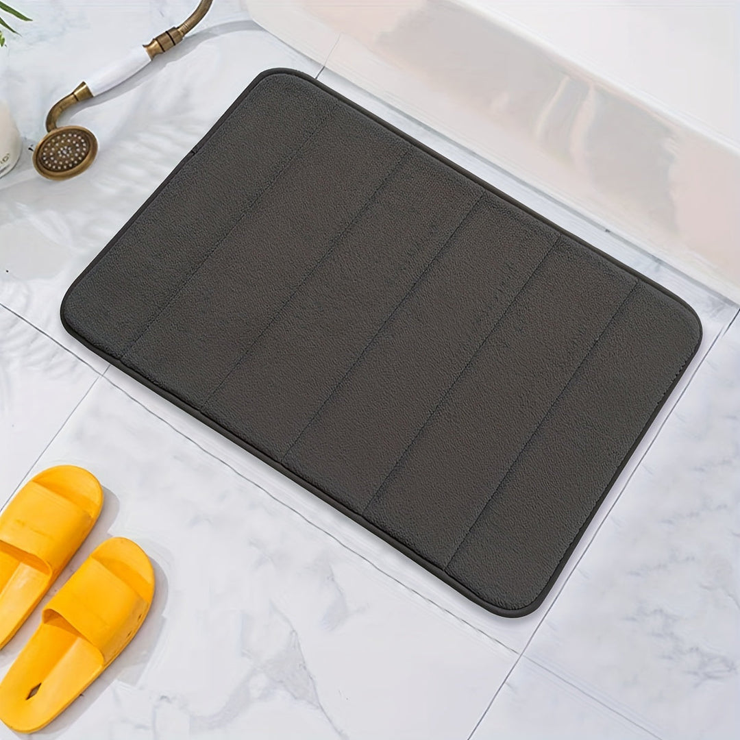 Luxury Non-Slip Bath Mat - Livia-Black-15.75 inches x 23.62 inches-Nora Luxe