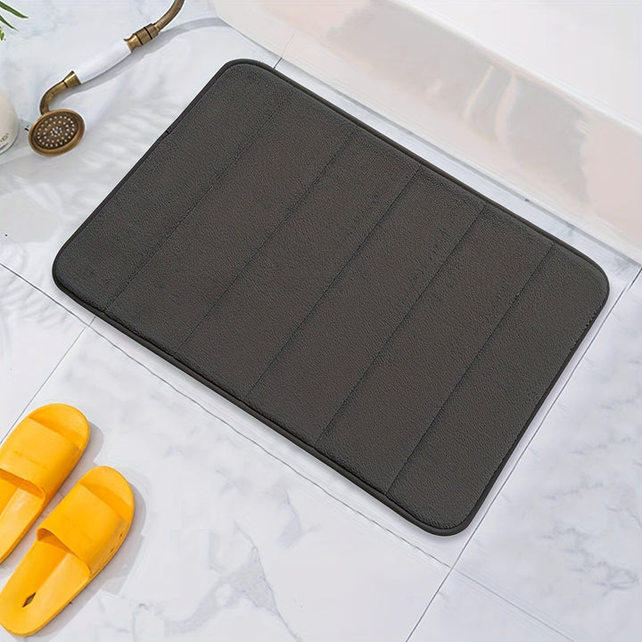 Luxury Non-Slip Bath Mat - Livia-Black-15.75 inches x 23.62 inches-Nora Luxe