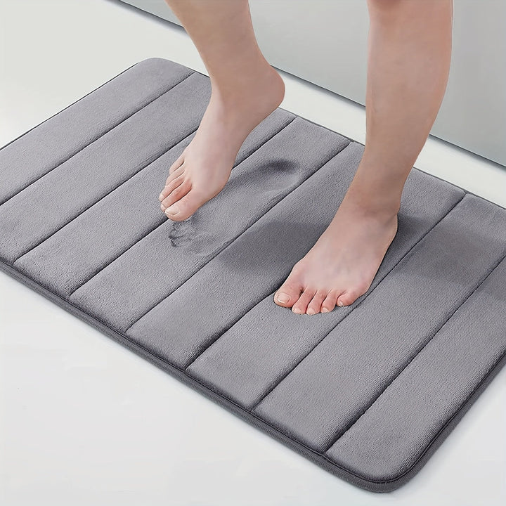 Luxury Non-Slip Bath Mat - Livia-Black-15.75 inches x 23.62 inches-Nora Luxe