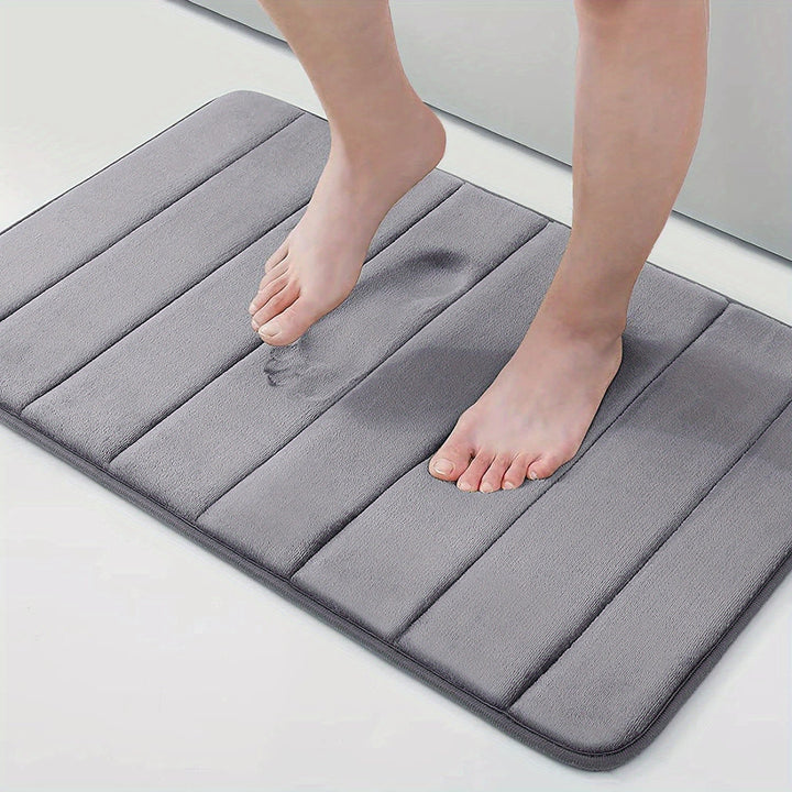 Luxury Non-Slip Bath Mat - Livia-Dark Gray-19.69 inches x 31.50 inches-Nora Luxe