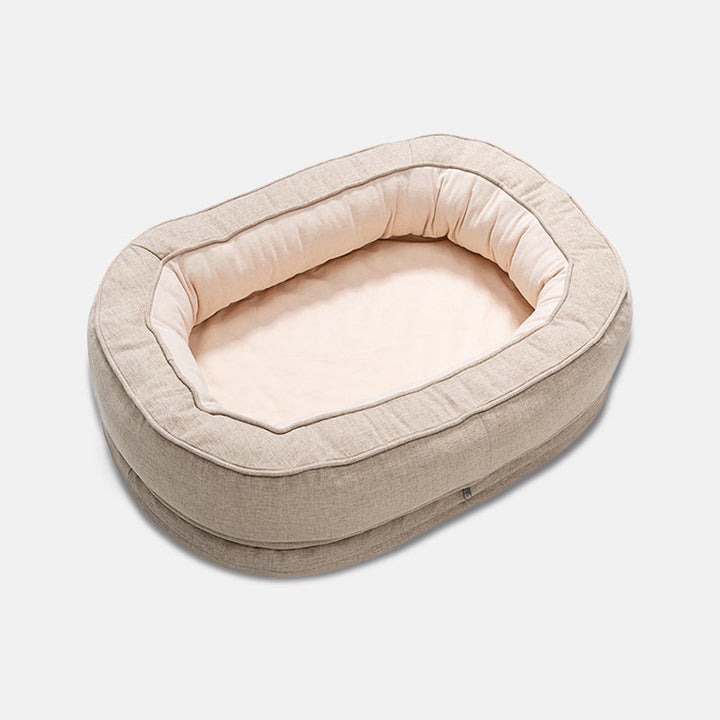 Luxury Orthopaedic Dog Bed - OrthoDonut-Cream-M-Nora Luxe