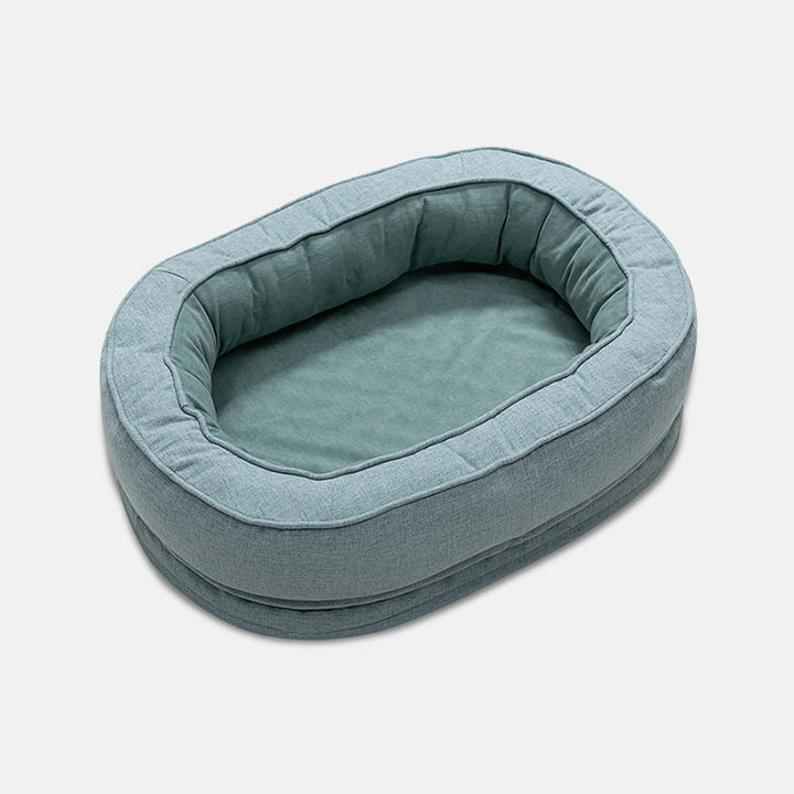 Luxury Orthopaedic Dog Bed - OrthoDonut-Green-M-Nora Luxe