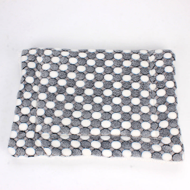 Luxury Pet Blanket - CozyCompanion-Gray Circles-S (15.75x31.5 inches)-Nora Luxe