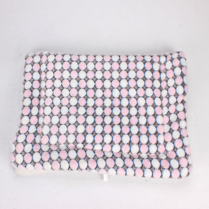 Luxury Pet Blanket - CozyCompanion-Pink Circles-S (15.75x31.5 inches)-Nora Luxe