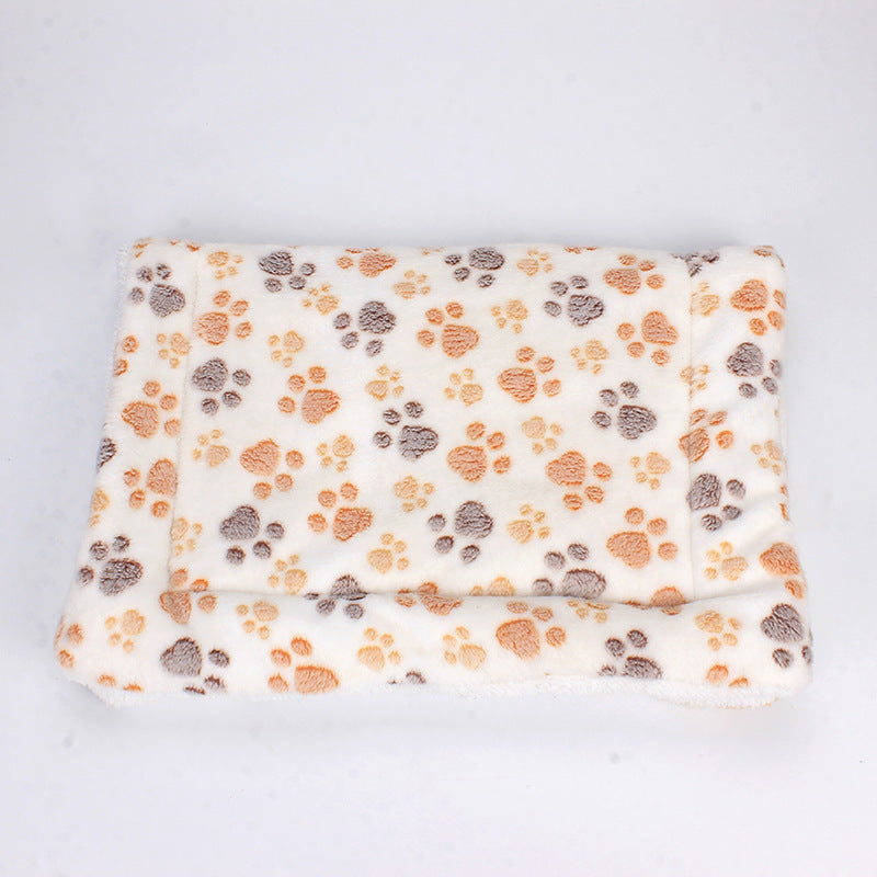Luxury Pet Blanket - CozyCompanion-White Pawprints-S (15.75x31.5 inches)-Nora Luxe