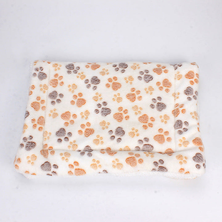 Luxury Pet Blanket - CozyCompanion-White Pawprints-S (15.75x31.5 inches)-Nora Luxe