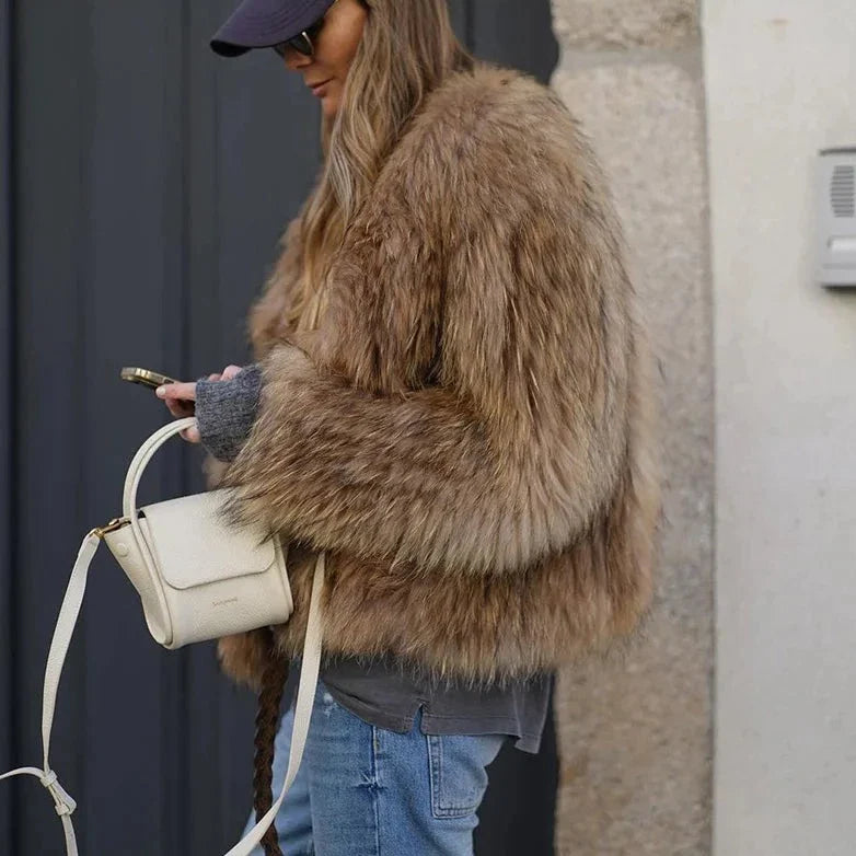 Luxury Plush Fur Coat for Women - Clarisse-S-Nora Luxe