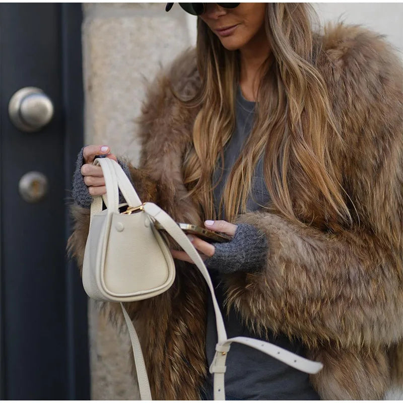 Luxury Plush Fur Coat for Women - Clarisse-S-Nora Luxe