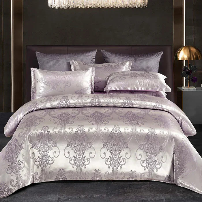 Luxury Satin Duvet Cover Set - RoyalDream-King: 86.61 × 94.49 in-10-Nora Luxe