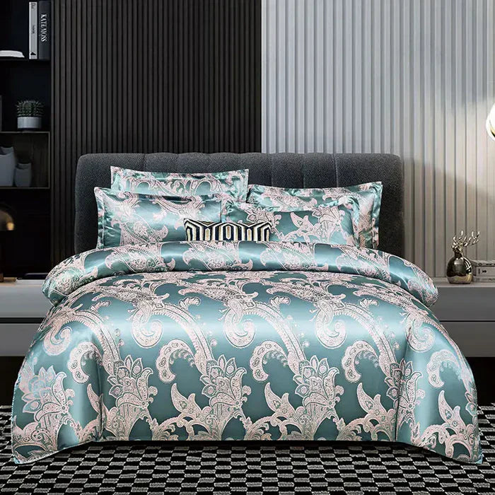 Luxury Satin Duvet Cover Set - RoyalDream-King: 86.61 × 94.49 in-2-Nora Luxe