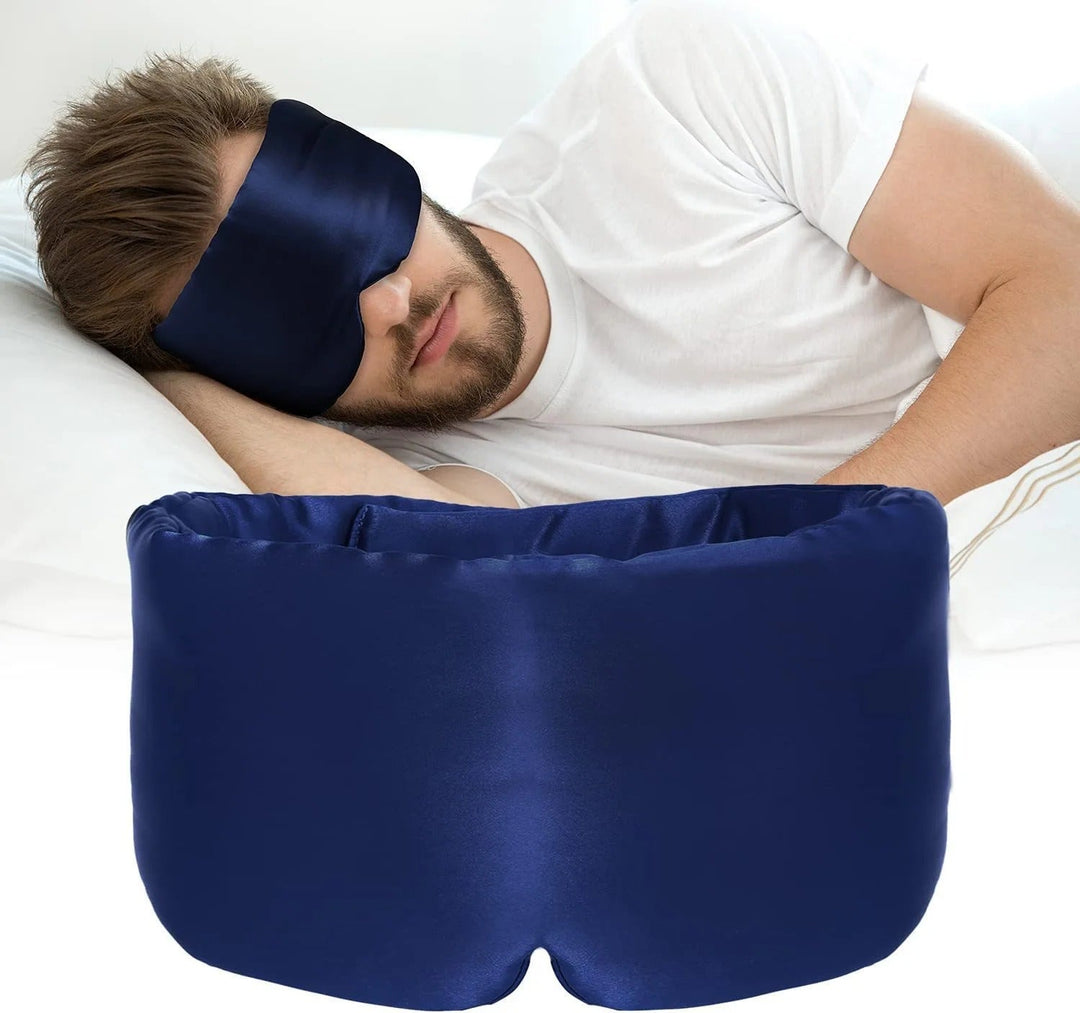 Luxury Silk Sleep Mask - SilkDream-Dark blue-Nora Luxe