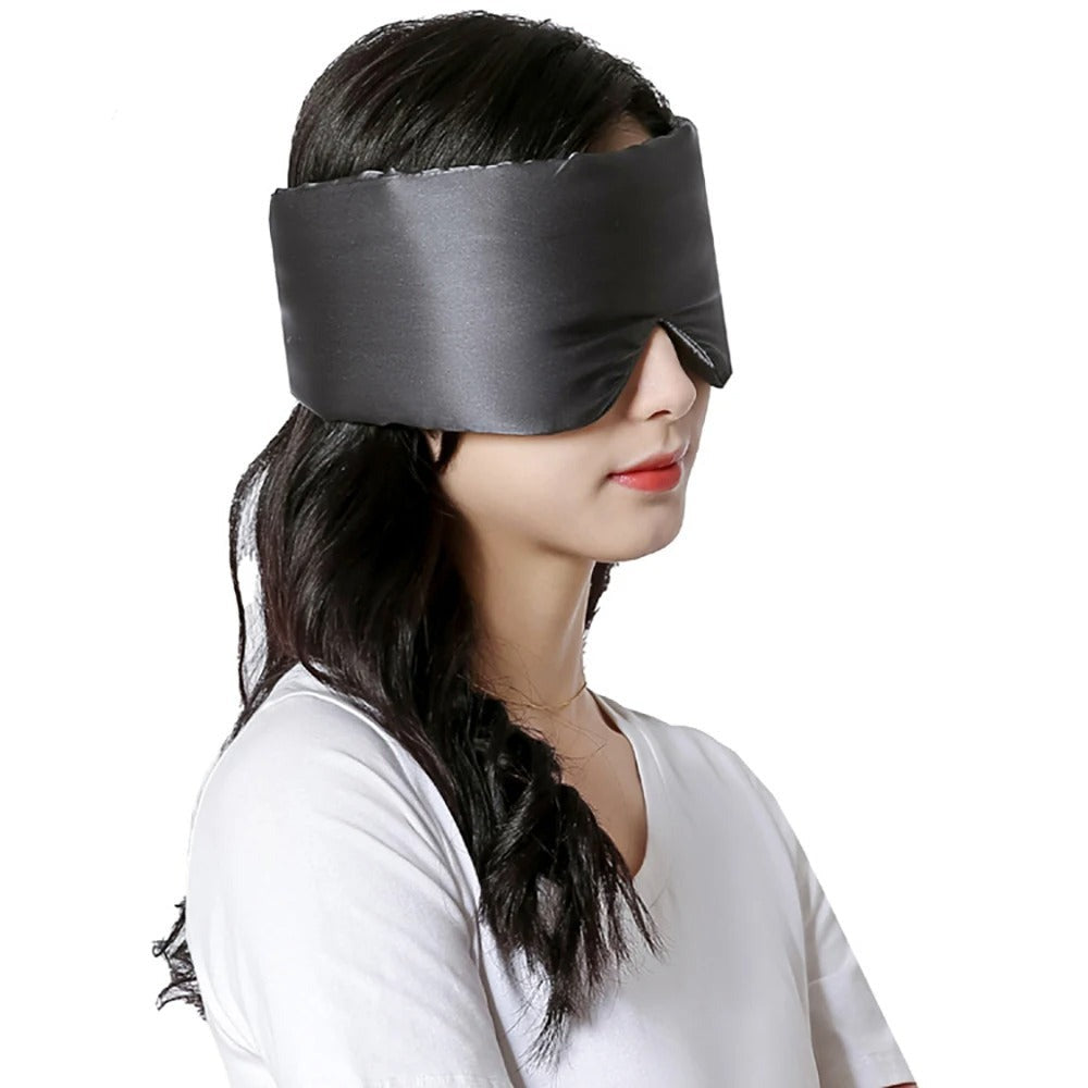 Luxury Silk Sleep Mask - SilkDream-Gray-Nora Luxe