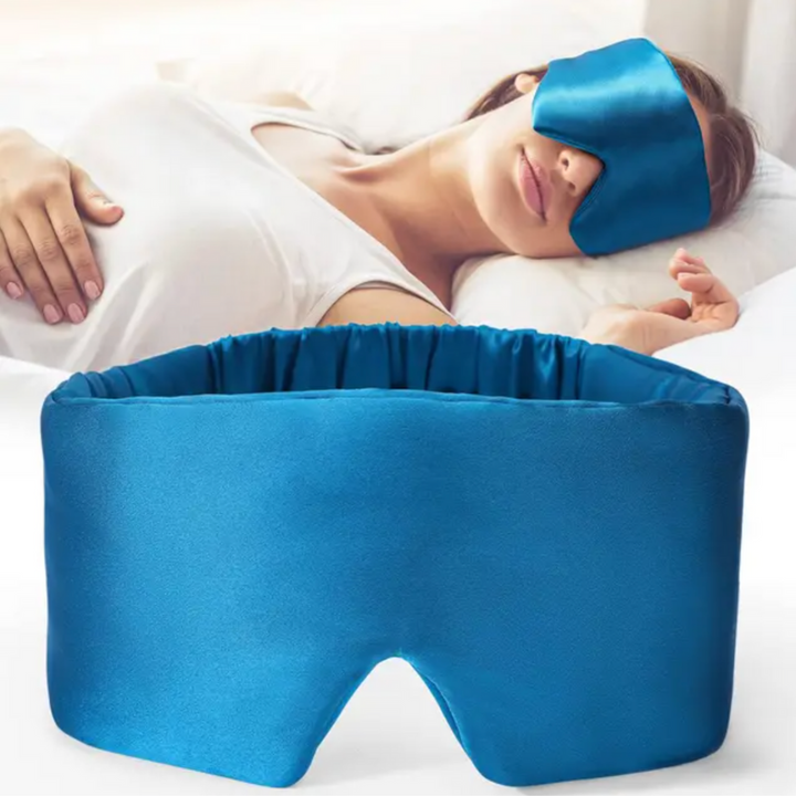 Luxury Sleep Mask made of Pure Mulberry Silk - LunaPure-Blue-Nora Luxe