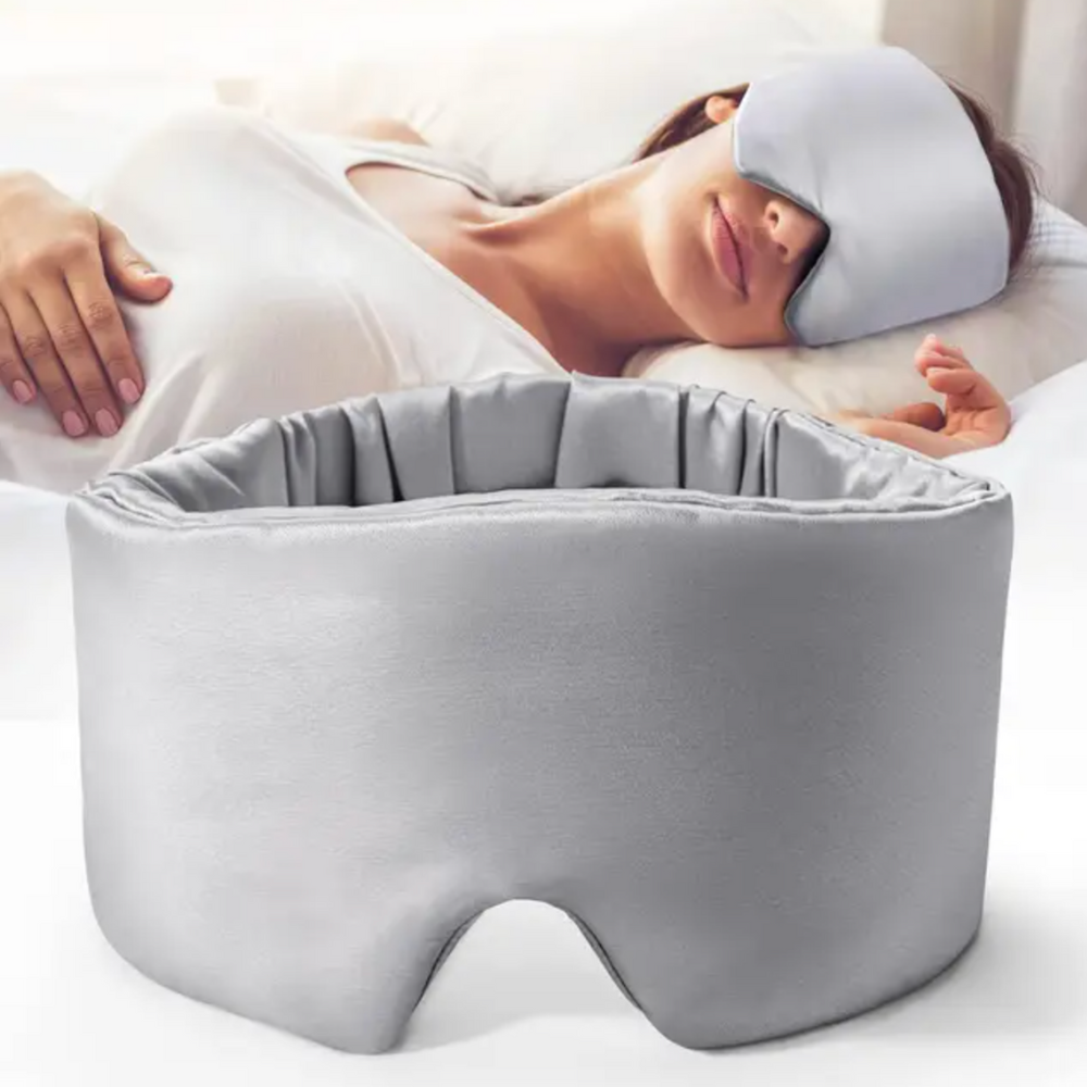Luxury Sleep Mask made of Pure Mulberry Silk - LunaPure-Gray-Nora Luxe