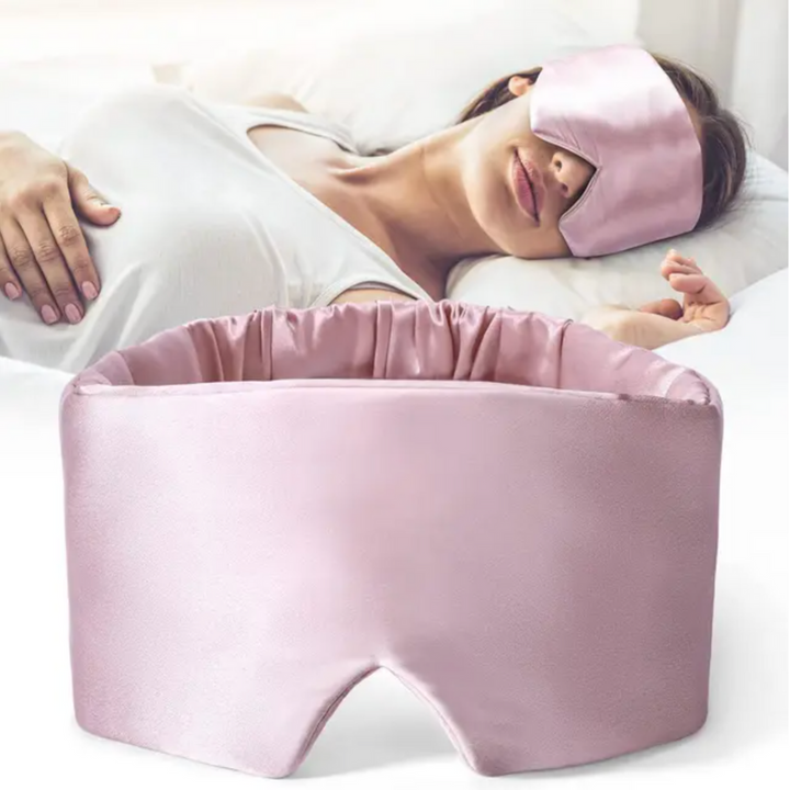 Luxury Sleep Mask made of Pure Mulberry Silk - LunaPure-Pink-Nora Luxe