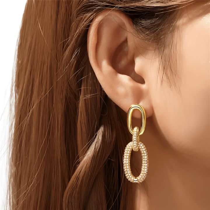 Luxury Sparkling Earrings - Aurora-Gold-Nora Luxe