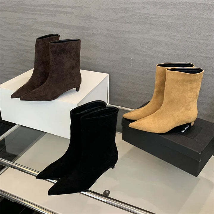 Luxury Suede Winter Boots - Sorena-Brown-2.5-Nora Luxe
