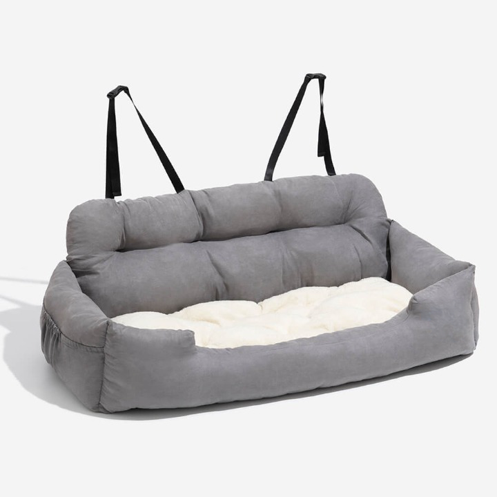 Luxury Travel Bed for Dogs - PawsRest-Gray-Standard-Nora Luxe