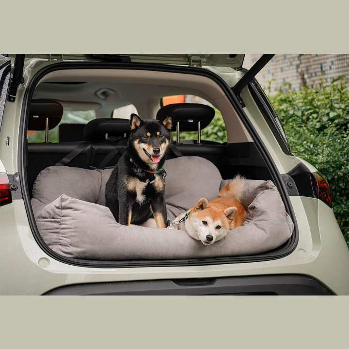 Luxury Travel Bed for Dogs - PawsRest-Gray-Standard-Nora Luxe