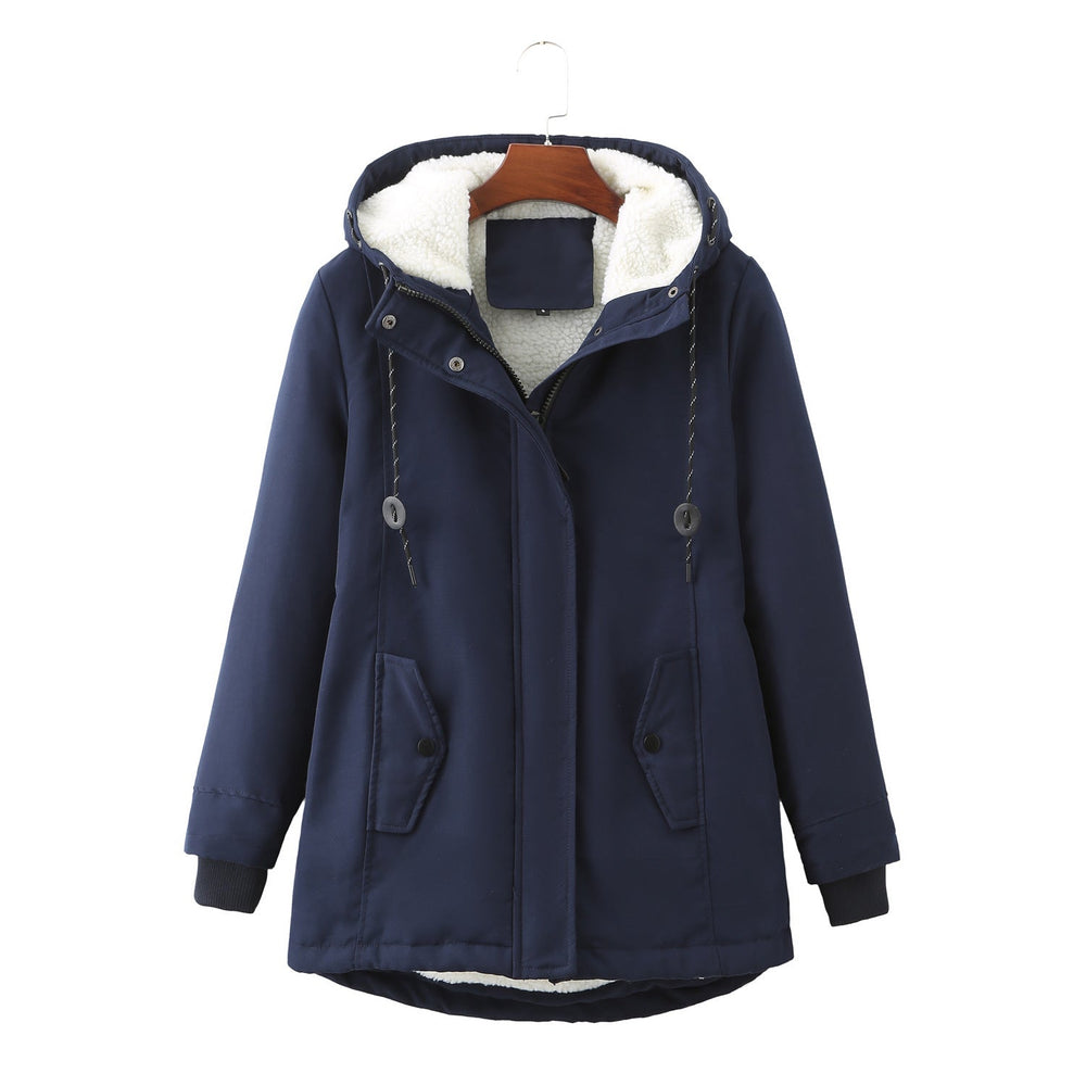 Luxury Winter Coat for Women - Aurora-Olive Green-S-Nora Luxe