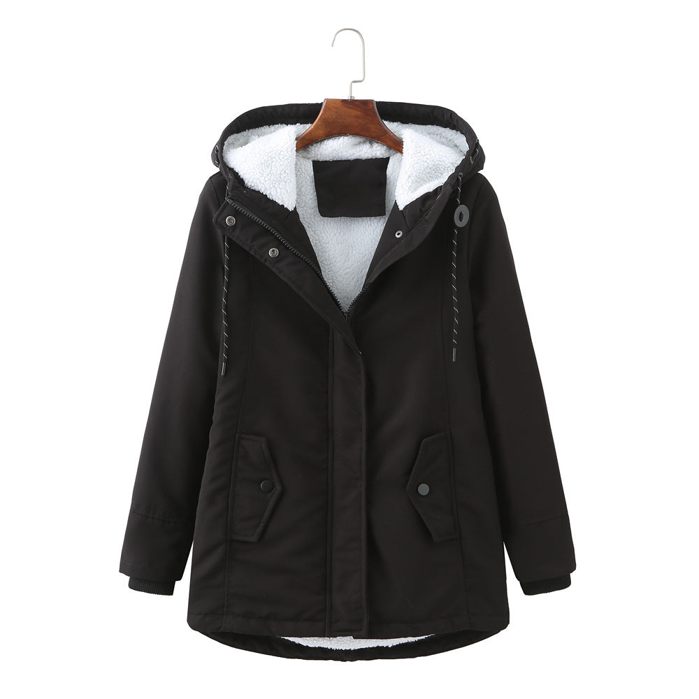 Luxury Winter Coat for Women - Aurora-Olive Green-S-Nora Luxe