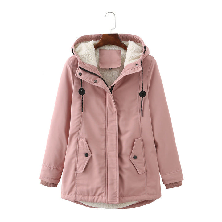 Luxury Winter Coat for Women - Aurora-Olive Green-S-Nora Luxe