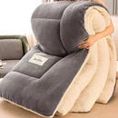 Luxury Winter Duvet with Double Flannel Fleece - FrostGuard-Gray-59.06 inches-Nora Luxe