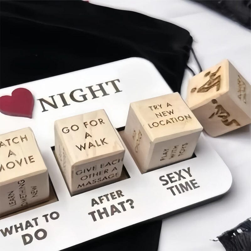 Luxury Wooden Date Night Dice Set - Creative and Exciting Date Ideas - Surprise Game-Nora Luxe
