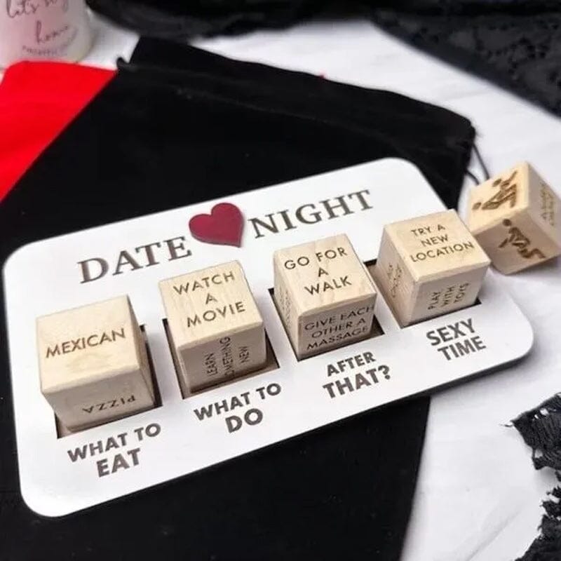 Luxury Wooden Date Night Dice Set - Creative and Exciting Date Ideas - Surprise Game-Nora Luxe
