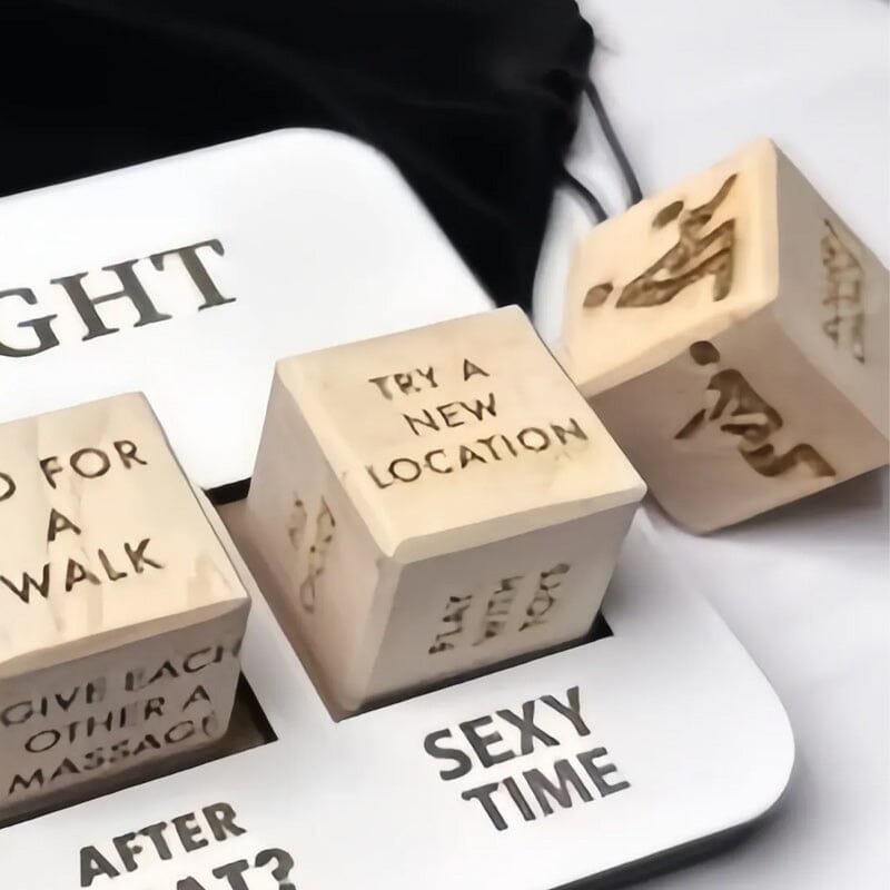 Luxury Wooden Date Night Dice Set - Creative and Exciting Date Ideas - Surprise Game-Nora Luxe