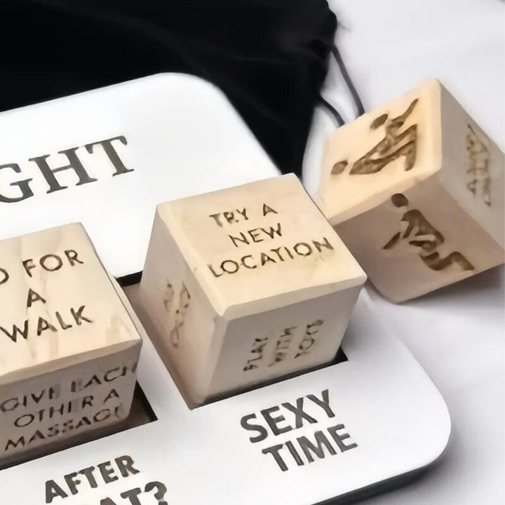 Luxury Wooden Date Night Dice Set - Creative and Exciting Date Ideas - Surprise Game-Nora Luxe