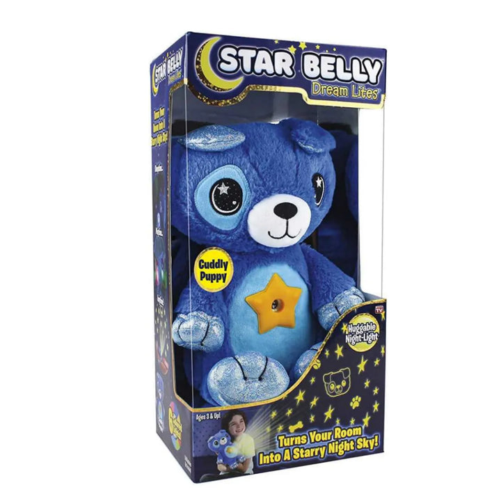 Magical Cuddle and Night Light - DreamLight-Blue Puppy-Nora Luxe