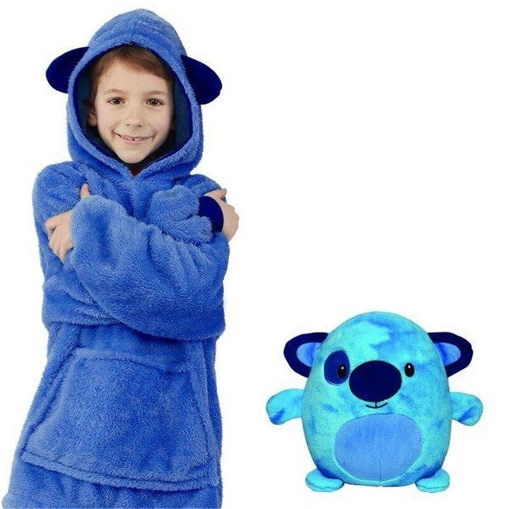 Magical Cuddle Bear Hoodie - SnugBear-Blue + Purple-Nora Luxe