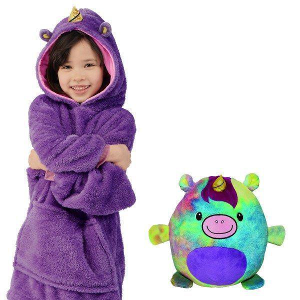 Magical Cuddle Bear Hoodie - SnugBear-Purple + Green-Nora Luxe