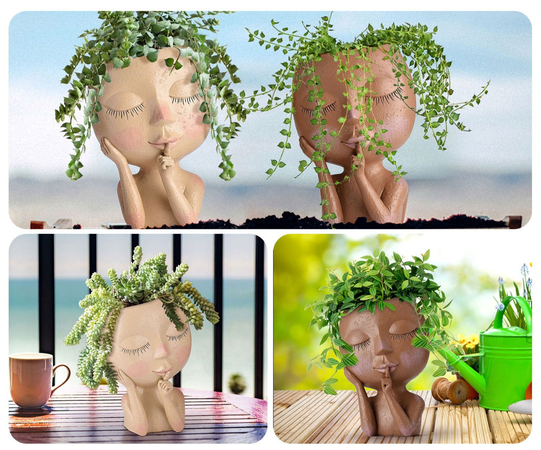 Magical Goddesses Plant Pot - MythicBloom-Light brown-Nora Luxe